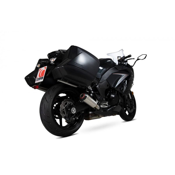 Kawasaki Z1000 SX 2017-2019 Red Power Slip-on (Paar) gebürstete Edelstahlhülse