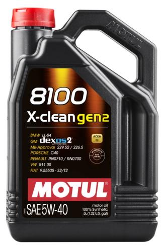 MOTUL 8100 X-CLEAN GEN2 5W-40 5L (4 PCS / Cardboard)