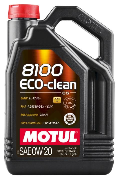 MOTUL 8100 ECO-CLEAN 0W20 5L (4 PCS / Cardboard)