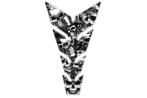 Tankpadsschädel Party Schwarz & Weiß C/Schwarz