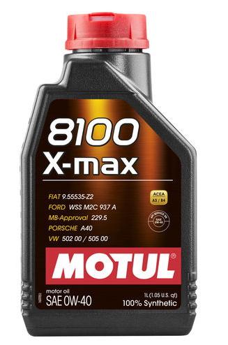MOTUL 8100 X-MAX 0W40 1L (12 stcs/karton)