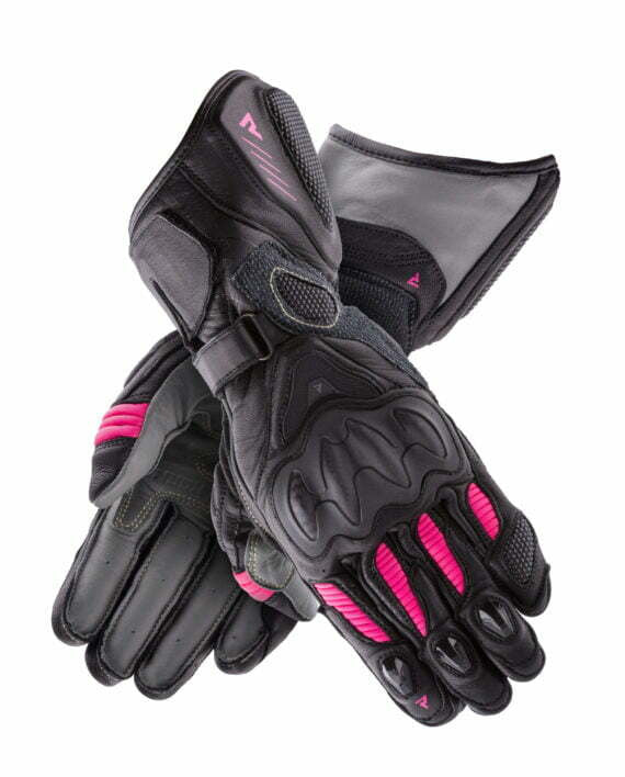 Rebelhorn Dam Mc-Handschuhe Rebel Schwarz /Rosa 