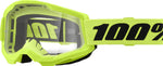 100% Goggles Strata 2 Neon Yellow - Klar