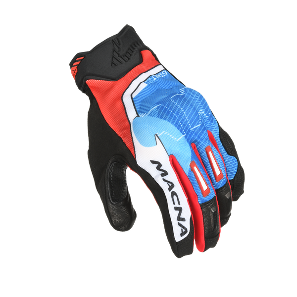 Motorcycle Glove Macna, Assault 2.0 Red/White/Blue