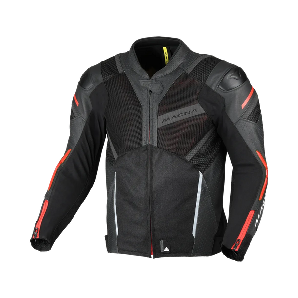 Veste Macna Leather MC Galvic Black / Red