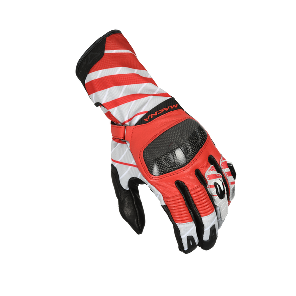 Motorcycle Glove Macna, Krown Black/Light Gray/Red