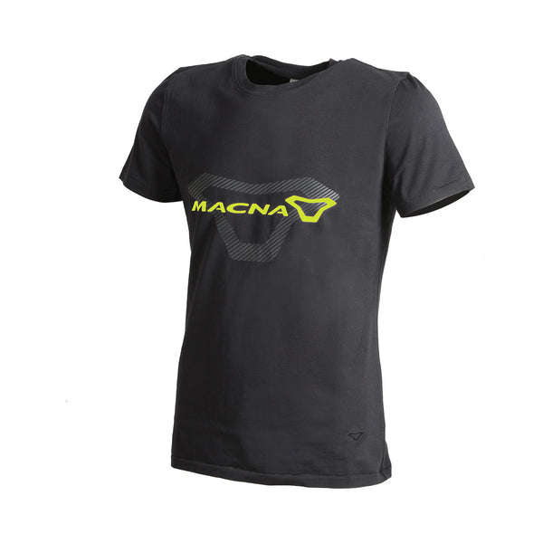 T-shirt macna, logo zwart