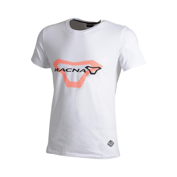 T-shirt macna, logo wit/oranje/zwart