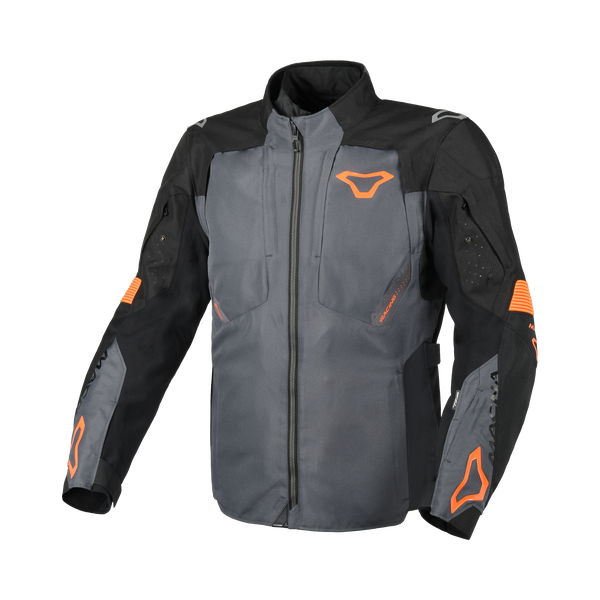 Macna Textile MC Jacket Notch Grey / Black / Orange