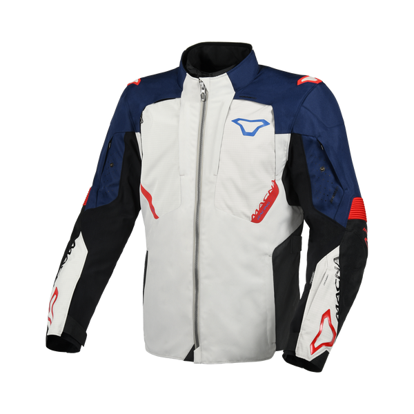Macna Textile MC Jacket Notch Grey / Blue / Red
