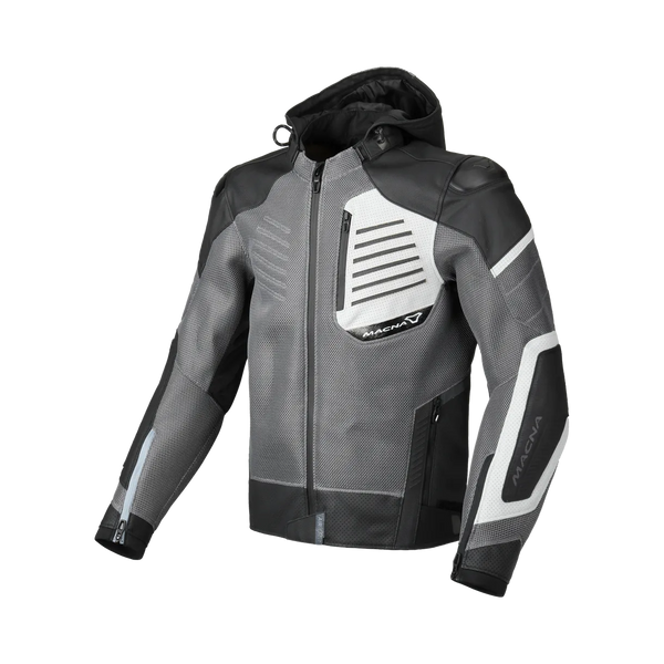 Macna Leather MC-Jacket Riceant Gray / Black