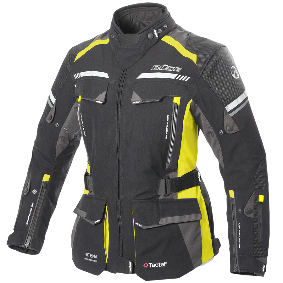 Büse Dam Textile MC Jacket Highland II Black /Flu