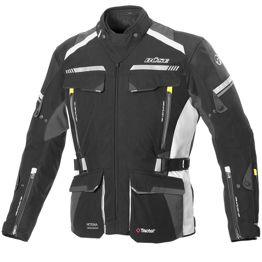 Büse Textile MC Jacke Highland II Schwarz /Grau