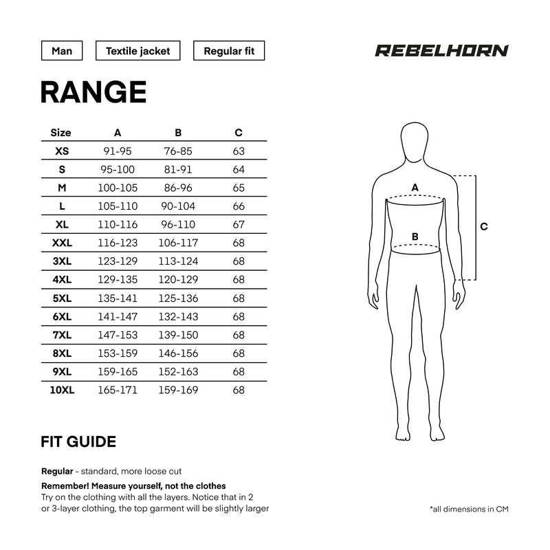 Rebelhorn Textile MC jacket Range gray