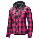 Held Dam Kevlar Mc-Hemd Lumberjack II Schwarz /Rosa 