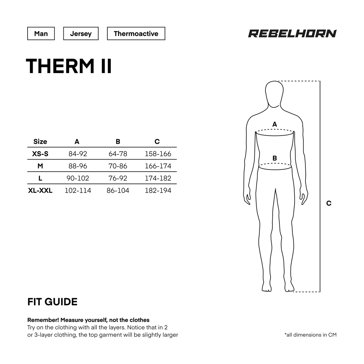 Rebelhorn Unterziehshirt Therm II Schwarz 