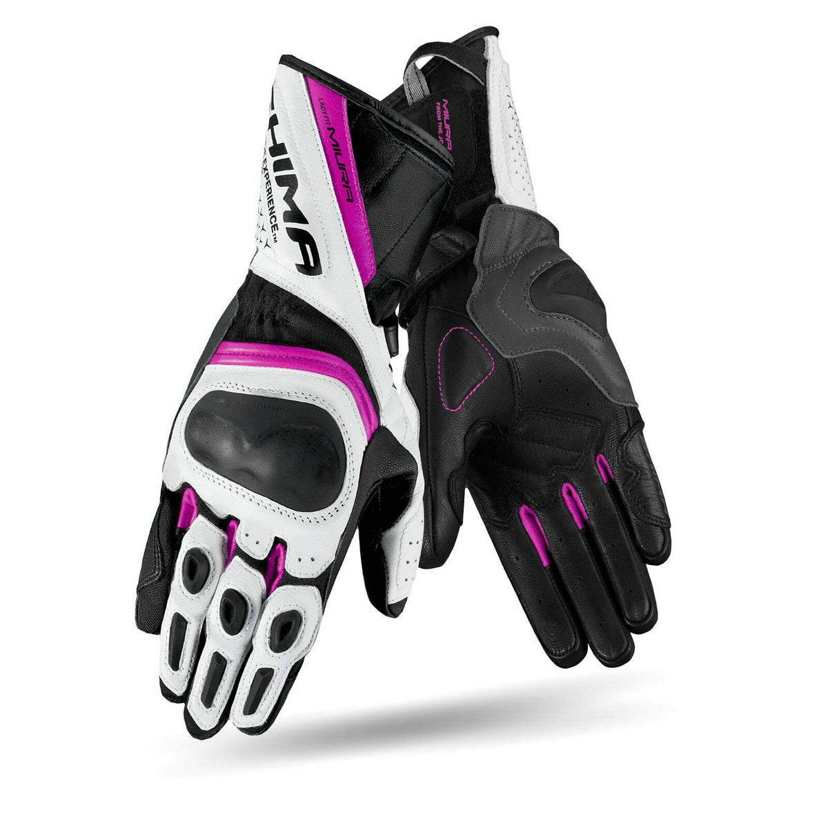 Shima Dam Mc-Handskar Miura Vit /Rosa