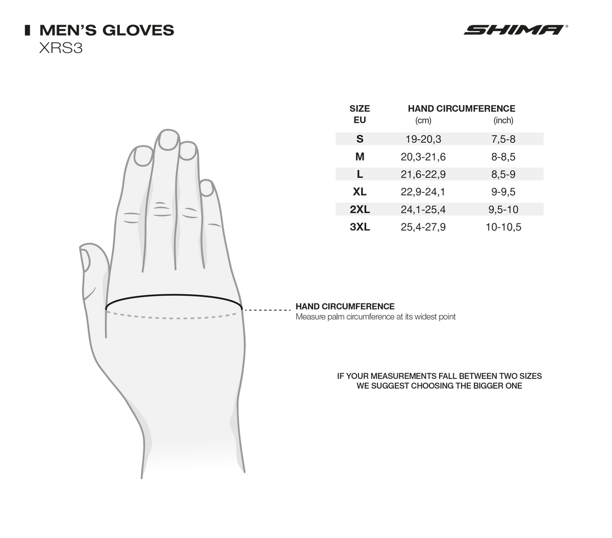 Shima MC Handschuhe XRS-3 Schwarz /Grippe