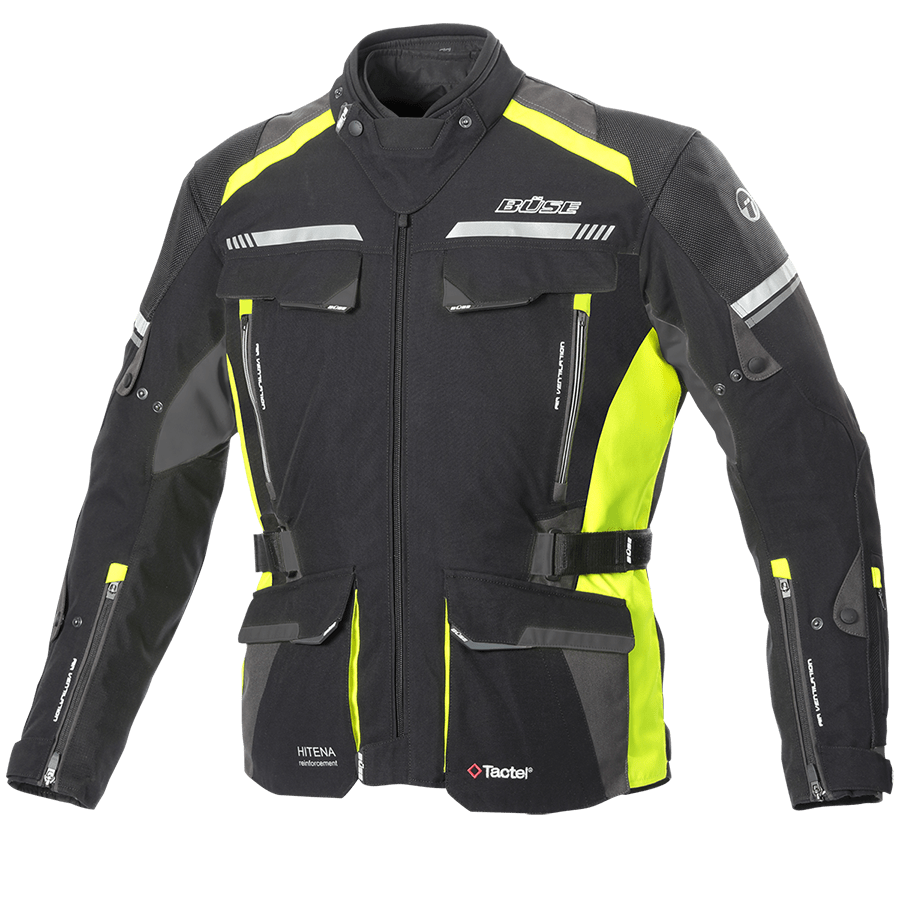 Büse Textile MC Jacke Highland II Schwarz /Grippe