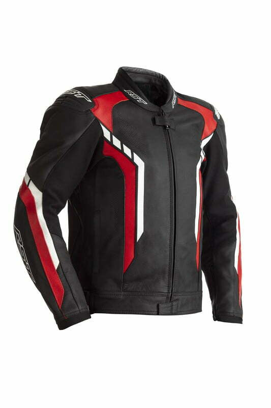 RST Mc-Lederjacke Axis Schwarz /Rot 