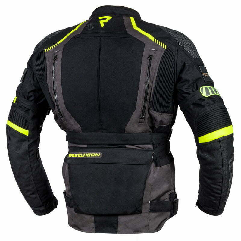 Rebelhorn Textil Mc-Jacke Patrol Schwarz /Flu 