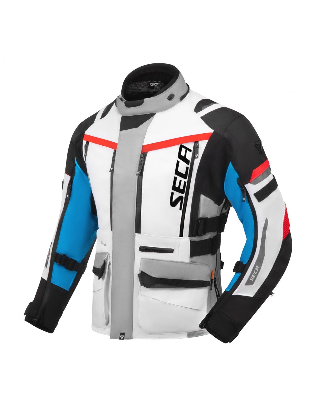 Seca Textile MC Jacket Arrakis III Grey / Blue / Red