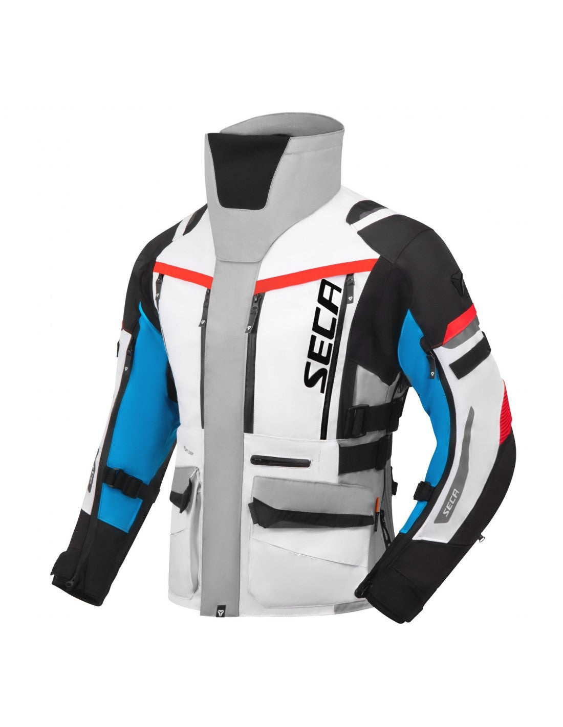 Seca Textile MC Jacket Arrakis III Grey / Blue / Red