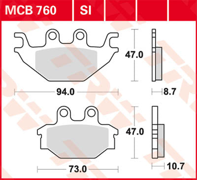 TRW Brake Pad TRW MCB760SI MCB760SI