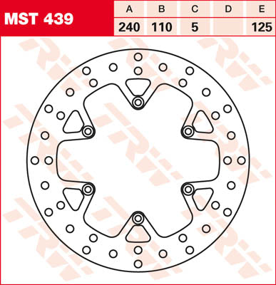 TRW Brake Rotor Fix Round L / R MST439