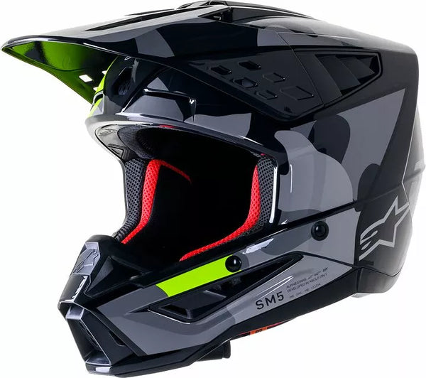 Alpinestars (MX) Helm SM5 ROV2 GY/YLW S 8303823-9350-S