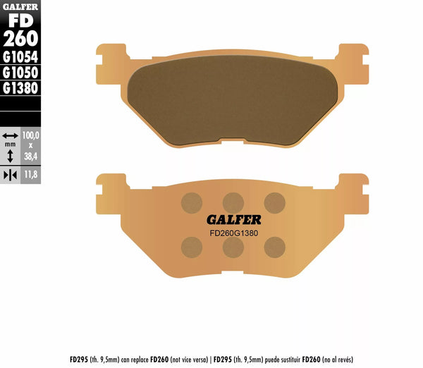 Galfer Bremsbelastung Sintered Scooter FD260G1380