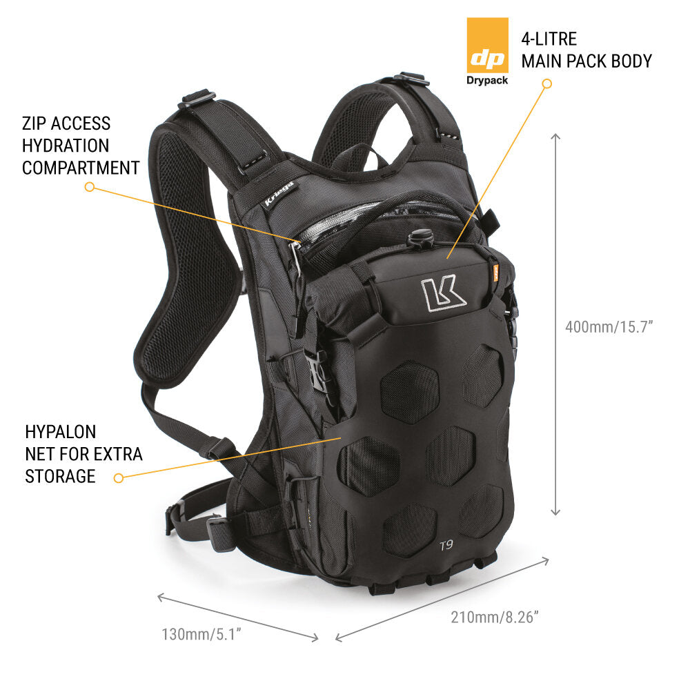 KRIEGA MC backpack Trail 9 orange