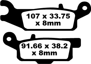 EBC -Bremsbelag Kohlenstoff TT Dirt FA444TTTTT