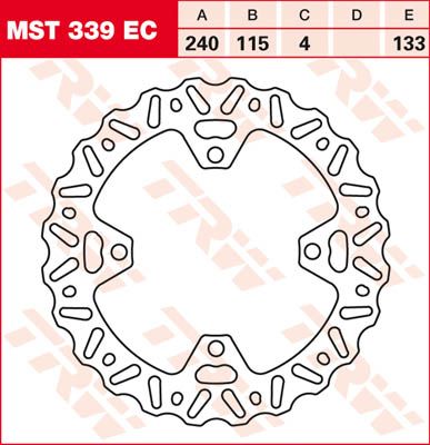 TRW Brake Rotor Fix Wave L / R MST339EC