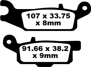 EBC Bremsbelag Kohlenstoff TT Dirt FA446TTTTT