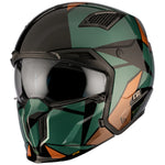 MT Helme öffnen MC Helm Streetfighter SV S P1R Green