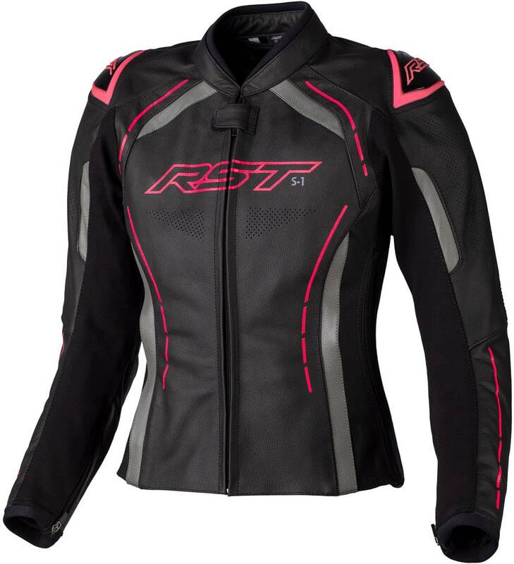 RST LADIES MC-Lederjacke S-1 Black /Pink