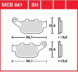 TRW Bremsbelastung Sinter Heckstraße MCB841SH