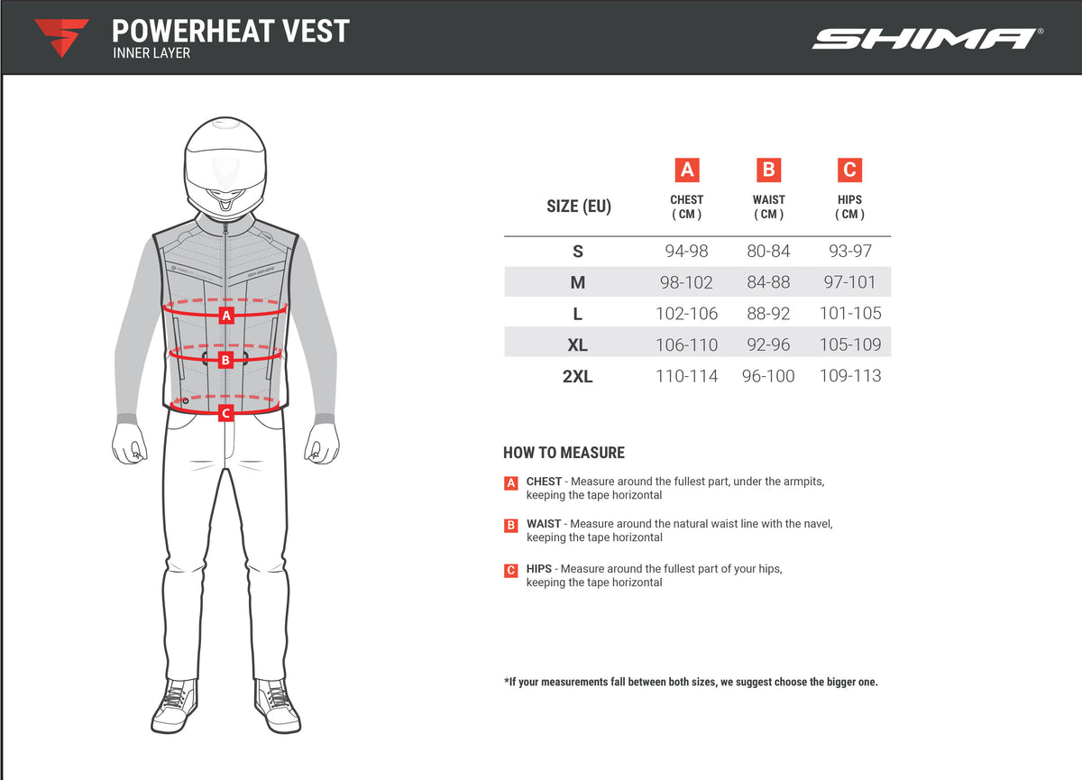 Shima heating vest powerheat black