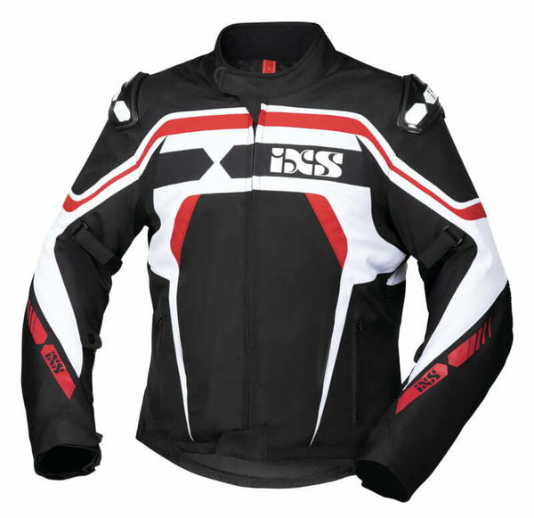 Ixs textiel mc jas rs-700 pc's zwart /rood /wit