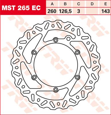 TRW Brake Rotor Fix Wave L / R MST265EC