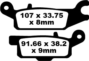 EBC -Bremsbelag Kohlenstoff TT Dirt FA445TTTTT