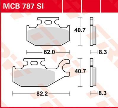TRW Brake Pad TRW MCB787SI MCB787SI