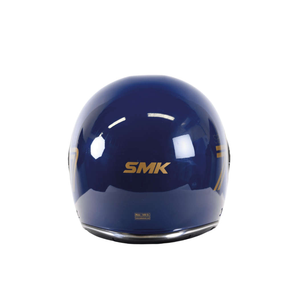 SMK Jet Mc-Helm Retro Sieben Blau 