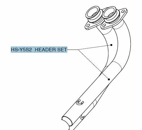 Akrapovic Headpipe Kit SS T-MAX HS-Y5S2