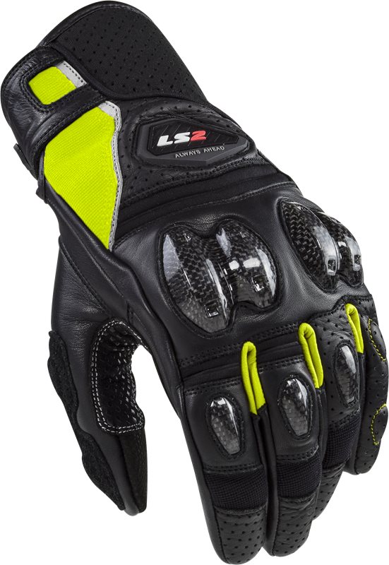 Les gants LS2 MC étincent noir / jaune