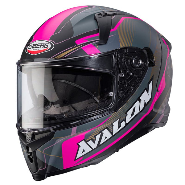 Helm caberg avalon x optische mat zwart/grijs/roze