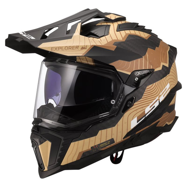 LS2 Adventure MC Casque Explorateur Trick Trick Brown / Sand