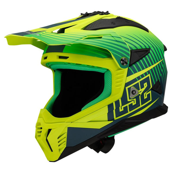 LS2 Cross MC Helm Fast II Duck Matt Green /Grippe