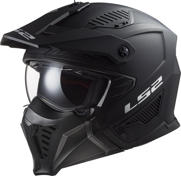 Ls2 aventure mc casque solide drifter matts noir